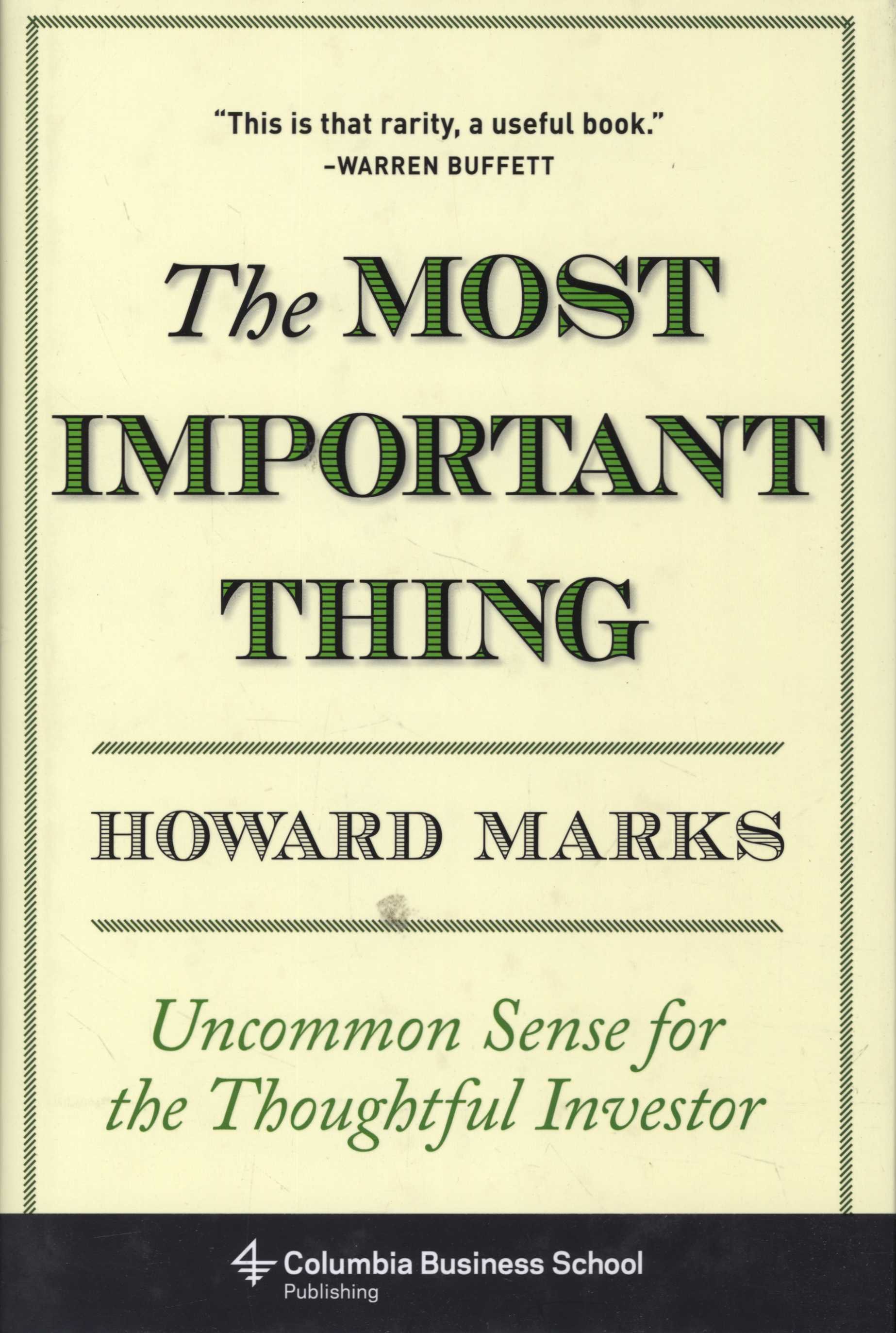 The Most Important Thing book cover